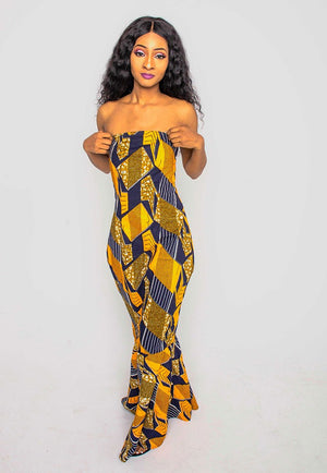 Ankara Maxi Dress - AFROSWAGG5