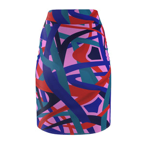 Stella Abstract Pencil Skirt (Purple) - AFROSWAGG5